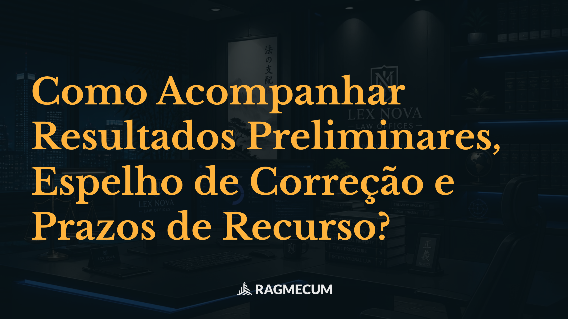 Como Acompanhar Resultados Preliminares, Espelho de Correção e Prazos de Recurso?