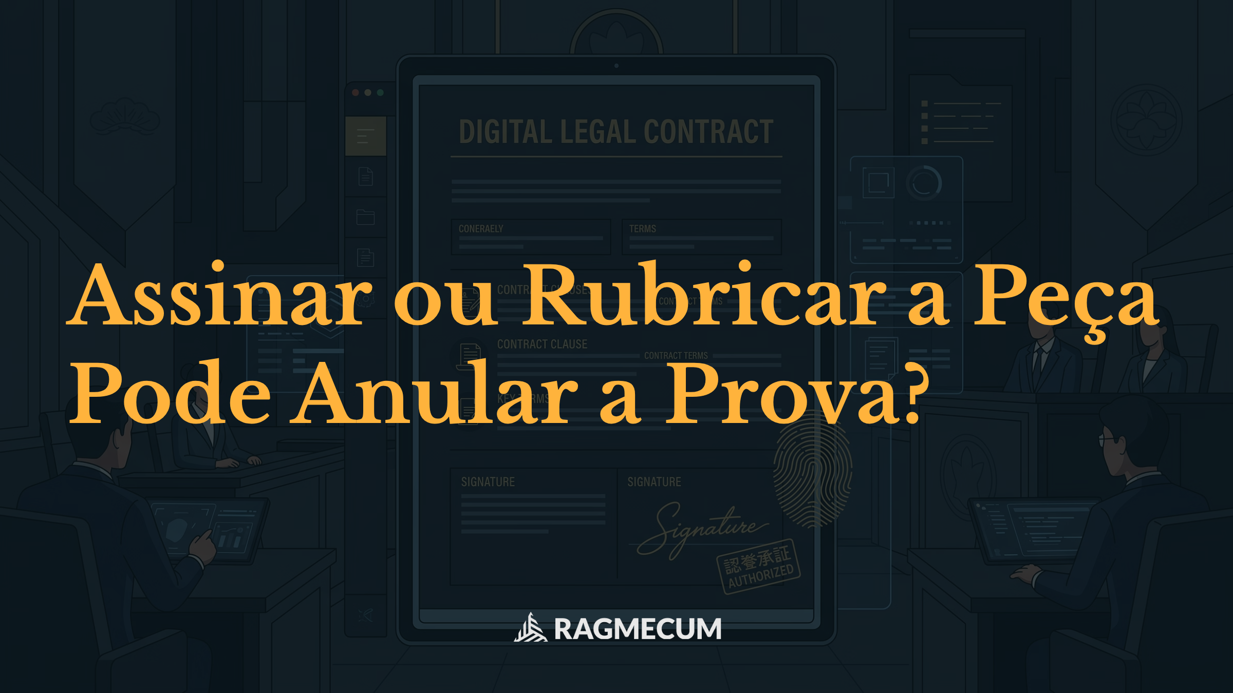 Assinar ou Rubricar a Peça Pode Anular a Prova?