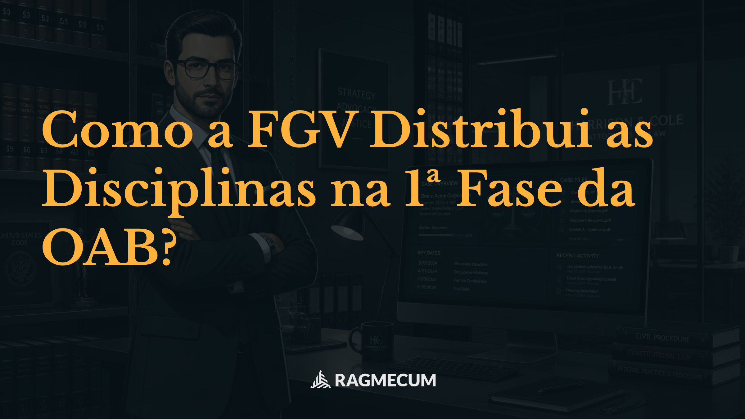 Como a FGV Distribui as Disciplinas na 1ª Fase da OAB?