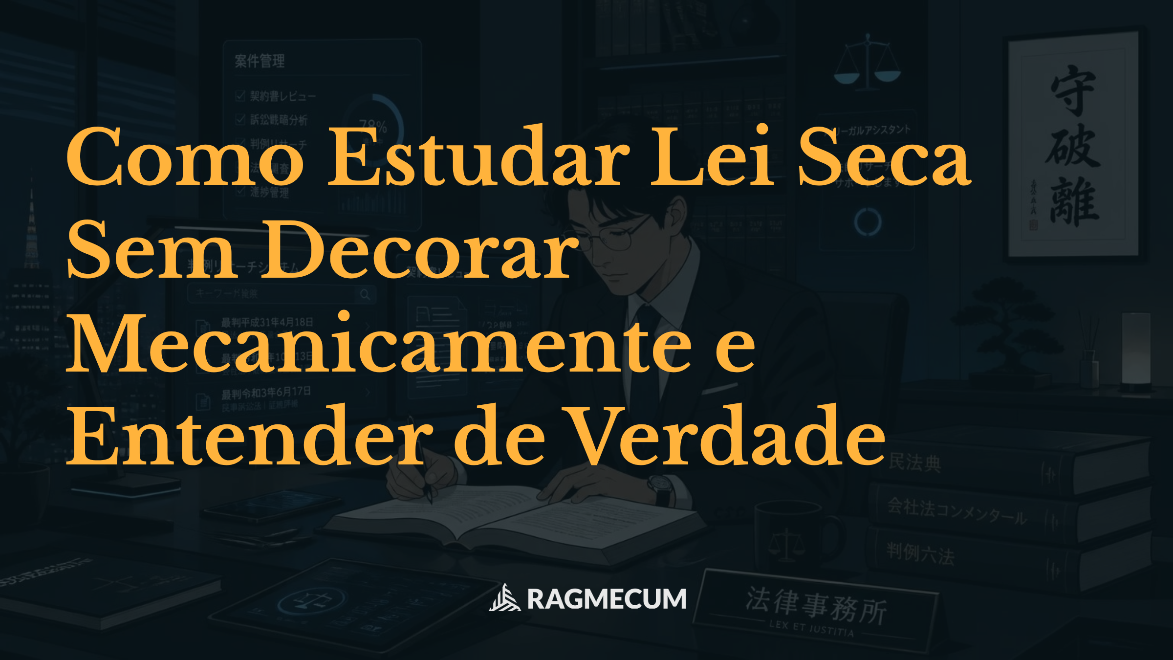 Como Estudar Lei Seca Sem Decorar Mecanicamente e Entender de Verdade