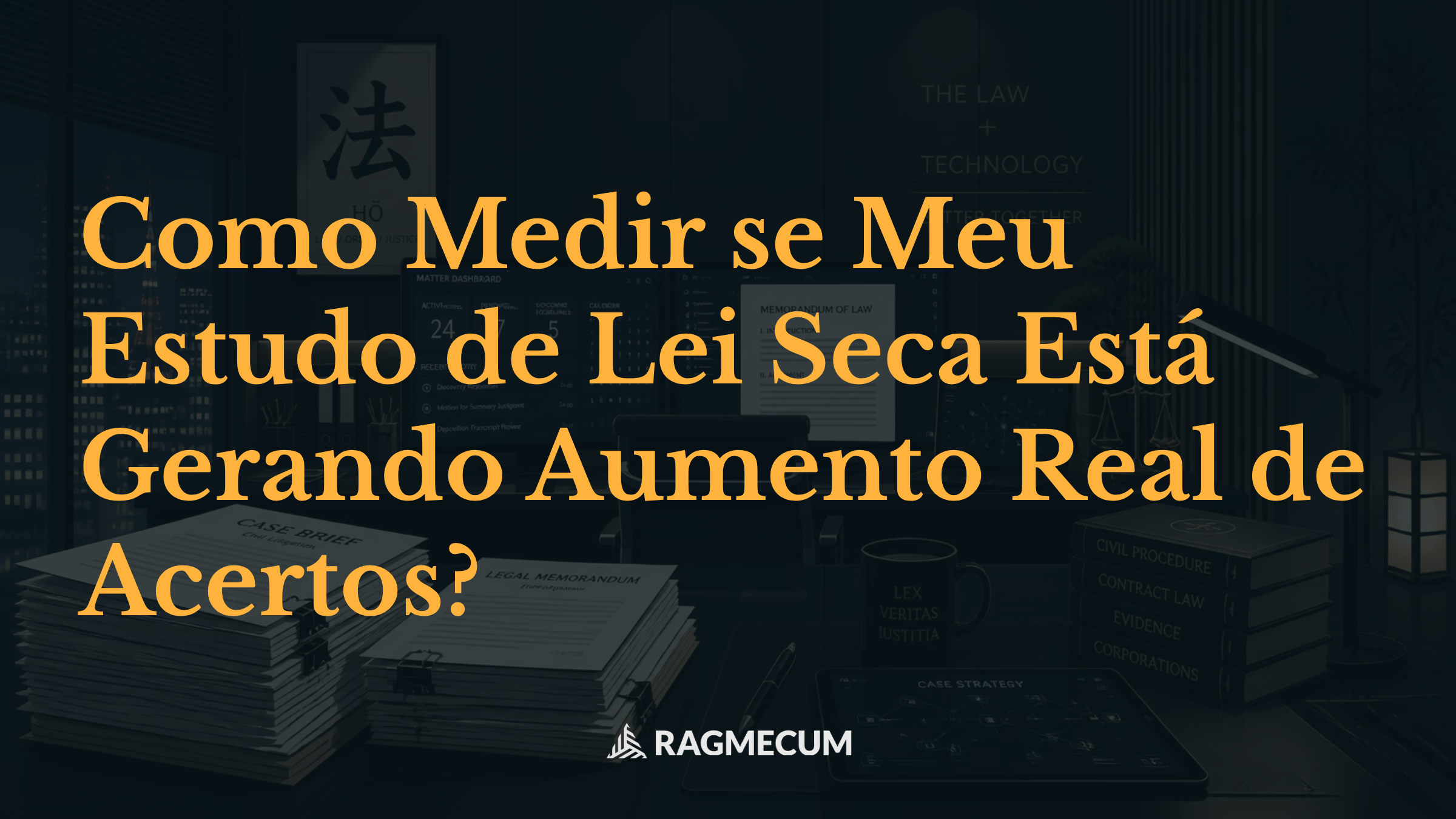 Como Medir se Meu Estudo de Lei Seca Está Gerando Aumento Real de Acertos?