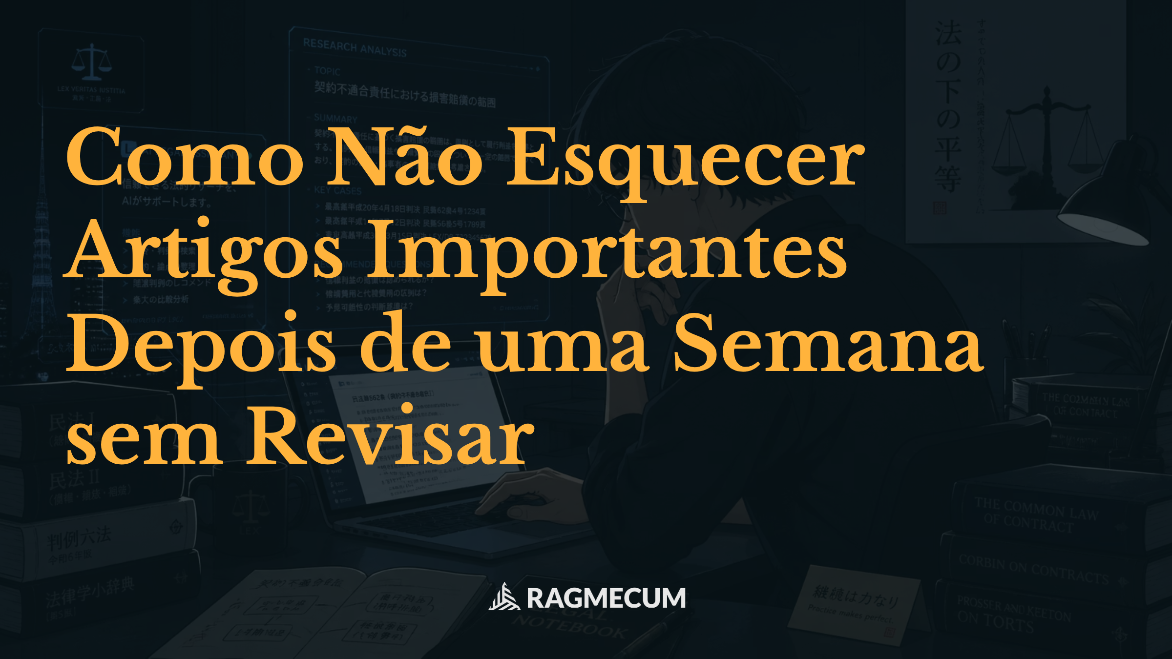 Como Não Esquecer Artigos Importantes Depois de uma Semana sem Revisar