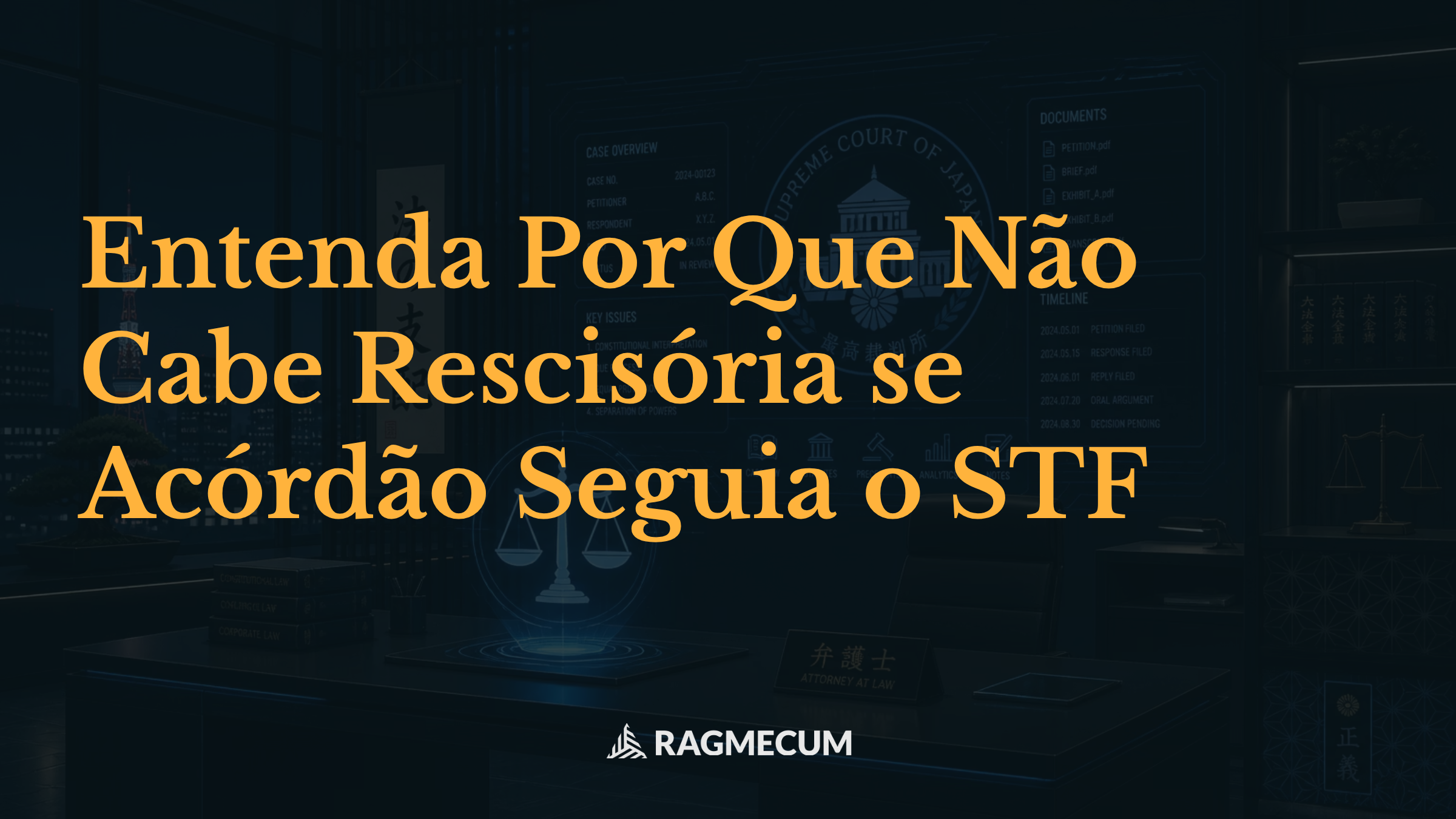 Entenda Por Que Não Cabe Rescisória se Acórdão Seguia o STF
