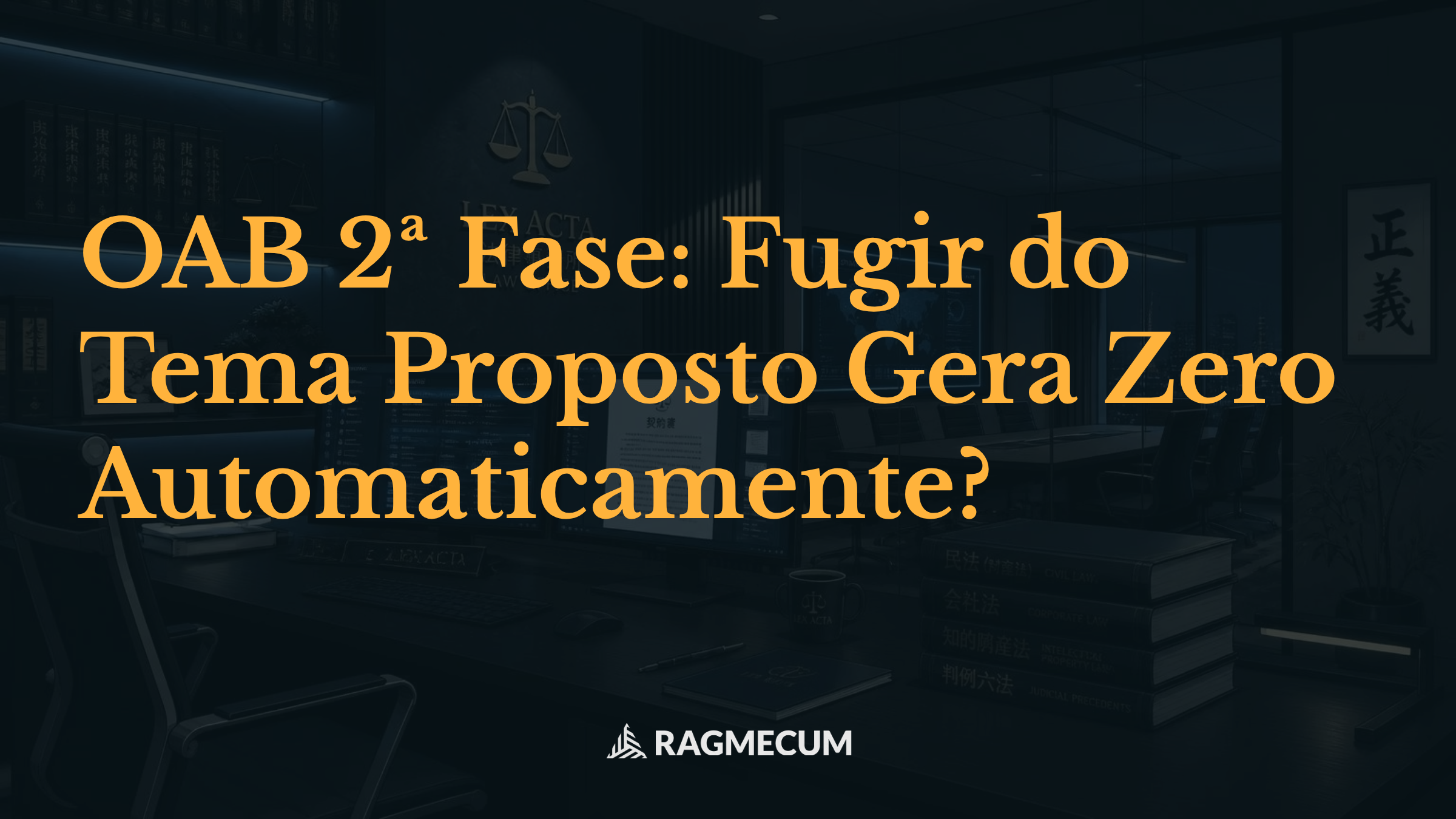 OAB 2ª Fase: Fugir do Tema Proposto Gera Zero Automaticamente?