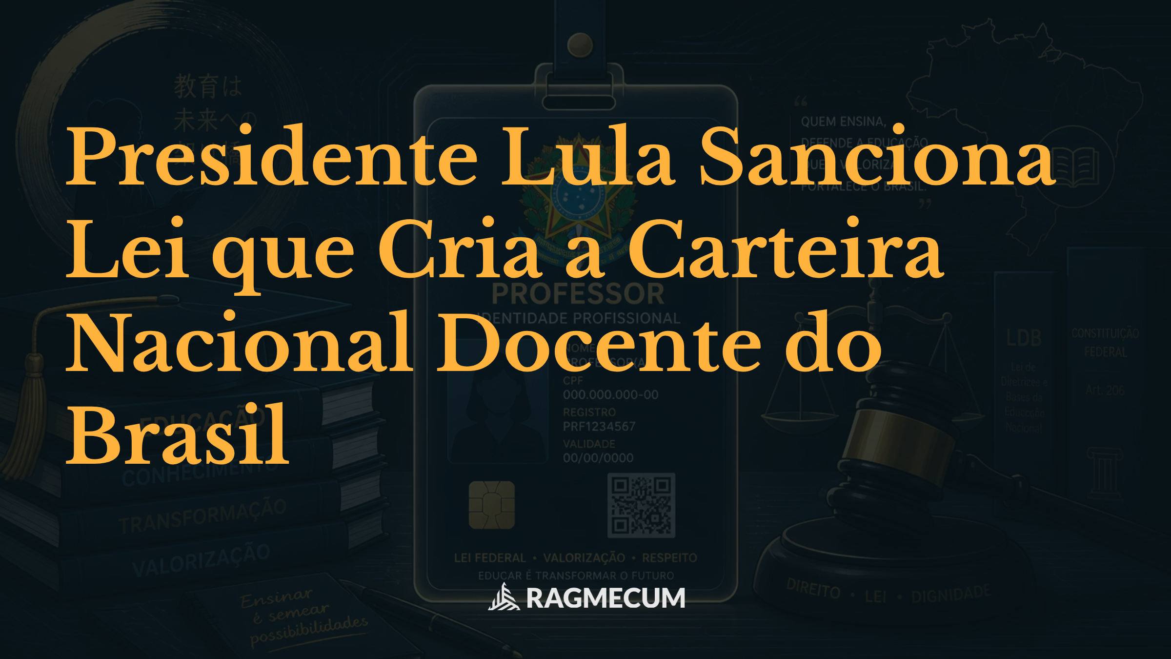 Presidente Lula Sanciona Lei que Cria a Carteira Nacional Docente do Brasil