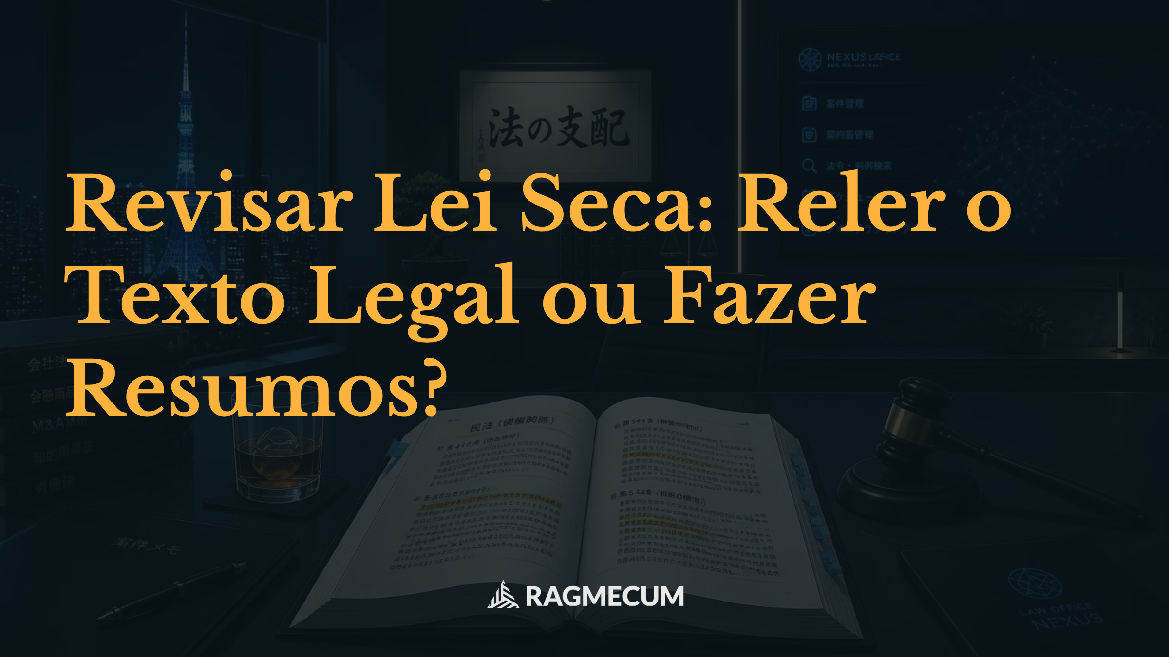 Revisar Lei Seca: Reler o Texto Legal ou Fazer Resumos?