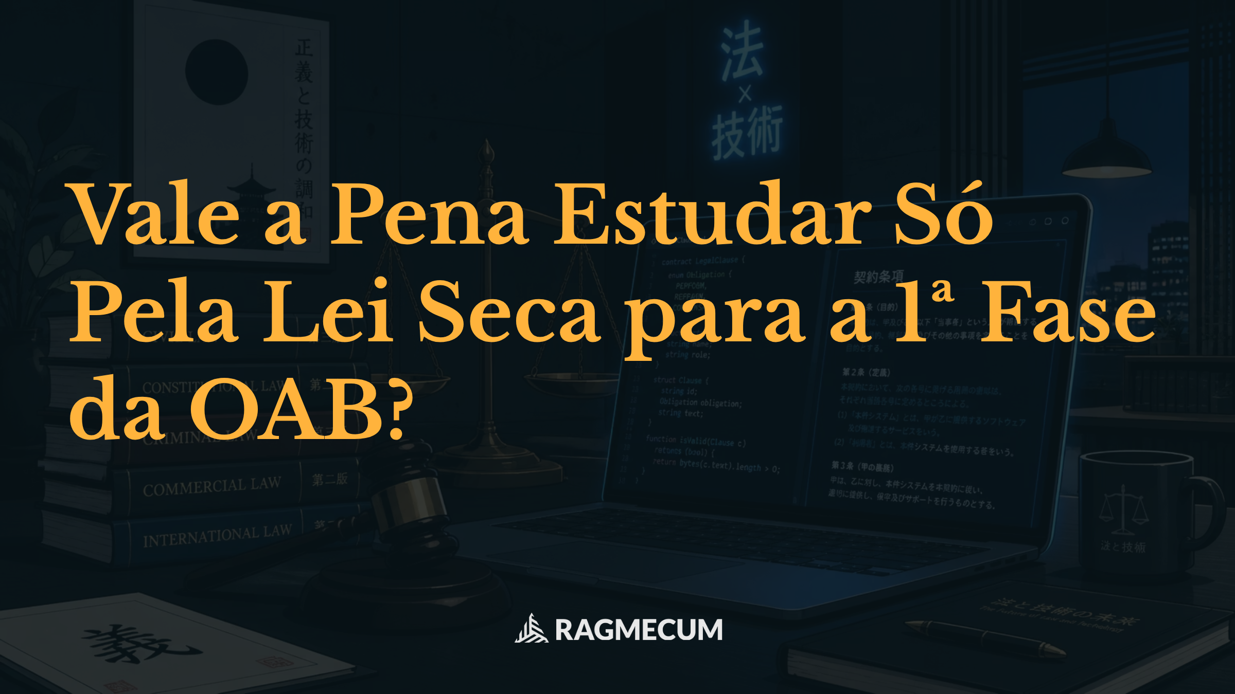 Vale a Pena Estudar Só Pela Lei Seca para a 1ª Fase da OAB?